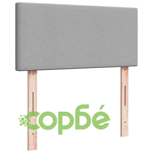 Легло тип Османка с матрак и LED осветление, 90x190 см, светлосив плат ➤ топ цена ➤ sorbe.bg