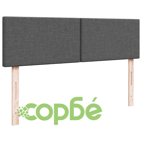 Легло с османски механизъм, матрак и LED осветление, 140x200 см, тъмносив плат ➤ топ цена ➤ sorbe.bg