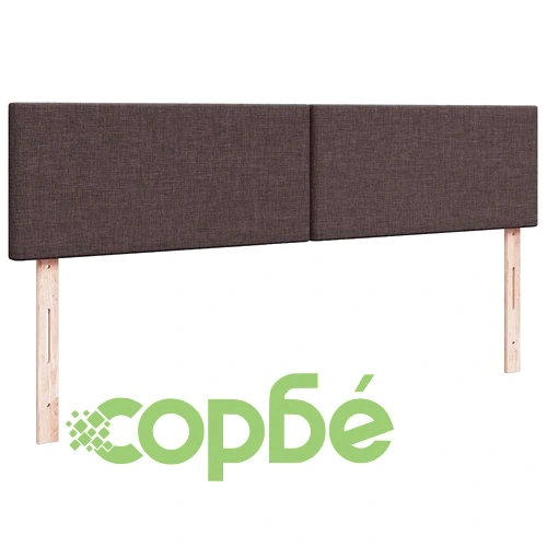 Тъмнокафяво Османско легло с матрак и LED осветление, 160x200 см, текстилна тапицерия ➤ топ цена ➤ sorbe.bg