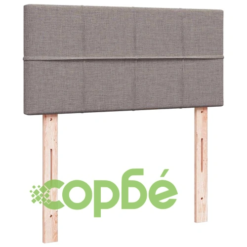 Легло тип Османка с матрак и LED осветление, 100x200 см, таупе, полиестерен плат ➤ топ цена ➤ sorbe.bg