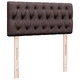 Османско легло с матрак и LED осветление, 90x190 см, тъмнокафяв плат