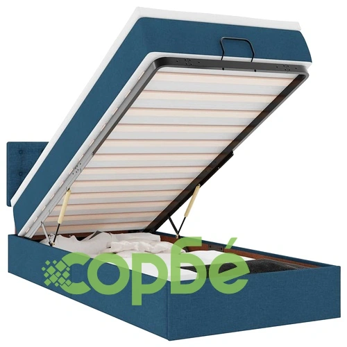 Легло тип Османка с матрак и LED осветление, 90x200 см, син плат ➤ топ цена ➤ sorbe.bg