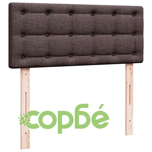 Османска легло с матрак и LED, тъмнокафяво, 120x200 см, плат ➤ топ цена ➤ sorbe.bg