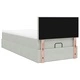 Османско легло с матрак и LED осветление, 90x190 см, светлосиво кадифе