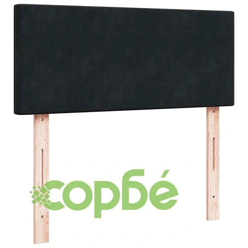 Османско легло с матрак и LED осветление, 120x200 см, черно кадифе ➤ топ цена ➤ sorbe.bg