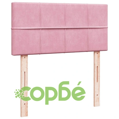 Османско легло с матрак и LED осветление, розово, 80x200 см, кадифе ➤ топ цена ➤ sorbe.bg