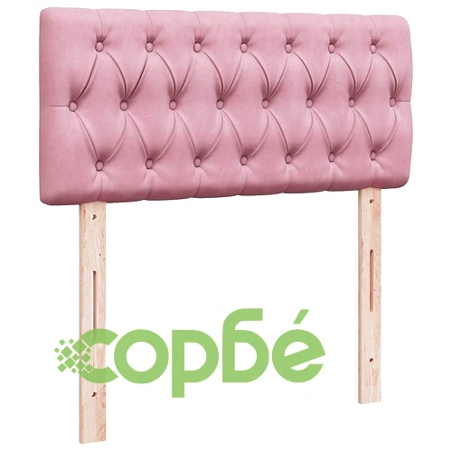 Османско легло с матраци и LED осветление, 180x200 см, розово кадифе ➤ топ цена ➤ sorbe.bg