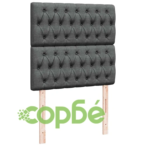 Легло тип Османка с Матрак, Тъмносиво, 80x200 см, Полиестерен Плат ➤ топ цена ➤ sorbe.bg