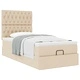 Легло тип Османка с Матрак, 90x190 см, Кремав Плат, с Място за Съхранение
