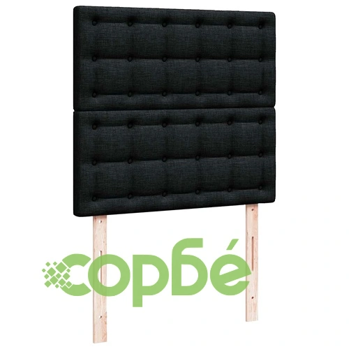 Легло тип Османска с матрак, черно, 90x190 см, полиестерен плат ➤ топ цена ➤ sorbe.bg