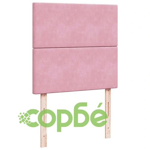 Кадифено Османско Легло с Матраци, Розово, 100x200 см, с Място за Съхранение ➤ топ цена ➤ sorbe.bg