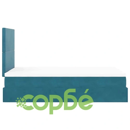 Османско легло с матраци 120x200 см, тъмносиньо кадифе ➤ топ цена ➤ sorbe.bg