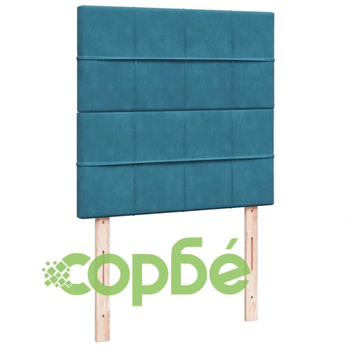 Османска легло с матраци, тъмносиньо, 100x200 см, кадифе ➤ топ цена ➤ sorbe.bg