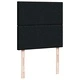 Османско легло с матрак и LED осветление, черно, 100x200 см, текстилна тапицерия