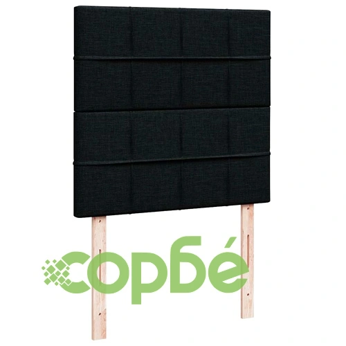 Легло тип Османка с матрак и LED осветление, черно, 90x190 см, полиестерен плат ➤ топ цена ➤ sorbe.bg