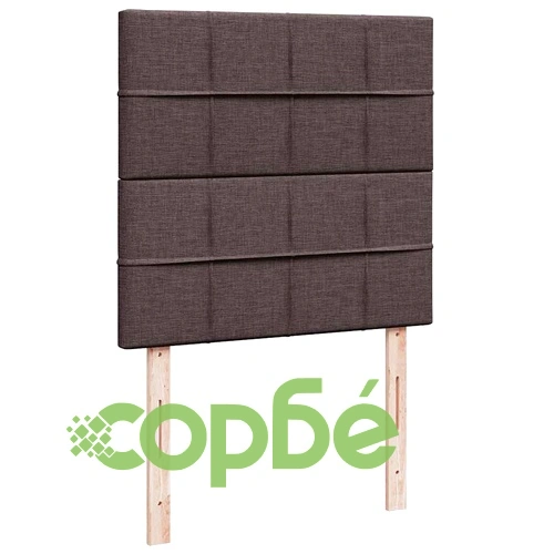 Османска легло с матрак, LED осветление и място за съхранение, 90x190 см, тъмнокафяв плат ➤ топ цена ➤ sorbe.bg