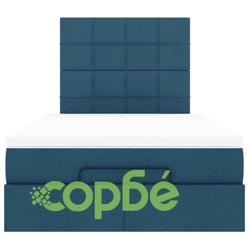 Легло тип Османка с матрак и LED осветление, 120x200 см, син плат ➤ топ цена ➤ sorbe.bg