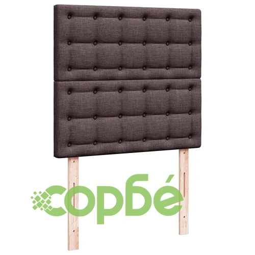 Легло тип Османка с матрак и LED осветление, 90x200 см, тъмнокафяв плат ➤ топ цена ➤ sorbe.bg