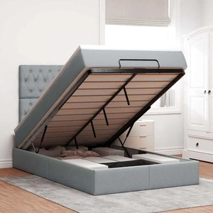 Луксозно Османско Легло с Матраци и LED Осветление, 120x200 см, Тъмнозелено Кадифе