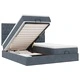 Османска кадифена спалня 180x200 см с матраци, топ матраци и LED осветление, тъмносиво