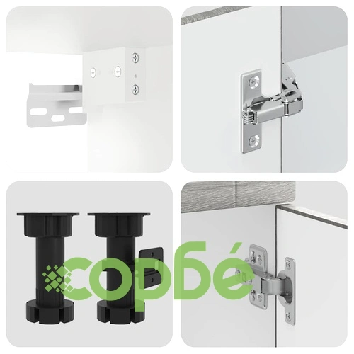 Комплект кухненски шкафове Kalmar от 8 части, инженерно дърво, сив сонома ➤ топ цена ➤ sorbe.bg