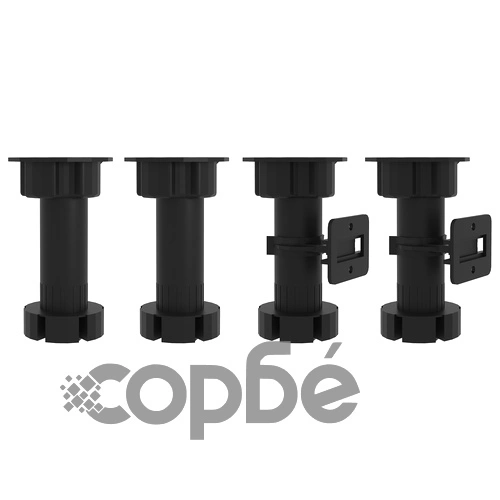 Кухненски шкаф Kalmar с двойни мивки - черен, от инженерна дървесина, 80 x 46 x 81.5 см ➤ топ цена ➤ sorbe.bg