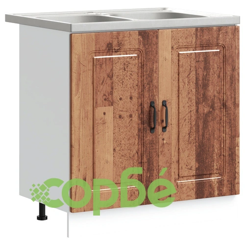 Кухненски шкаф Калмар с двойни мивки от инженерна дървесина 80 x 46 x 81.5 см ➤ топ цена ➤ sorbe.bg