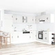 Кухненски шкаф Лука с двойни мивки, бял, от инженерно дърво, 80 x 46.5 x 81.5 см