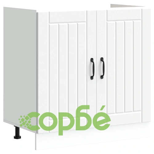 Кухненски шкаф Лука с двойни мивки, бял, от инженерно дърво, 80 x 46.5 x 81.5 см ➤ топ цена ➤ sorbe.bg