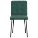Трапезни столове от кадифе, 4 бр, тъмнозелени, с метална рамка, 45x54x83 см