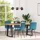 Трапезни столове от кадифе, комплект 4 бр, сини, 45x54x83 см