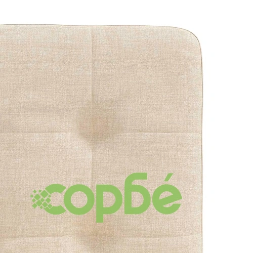 Трапезни столове, 4 бр, кремави, полиестерен текстил, метална рамка ➤ топ цена ➤ sorbe.bg