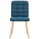 Трапезни столове от текстил, комплект 4 броя, сини, с метална и дървена рамка