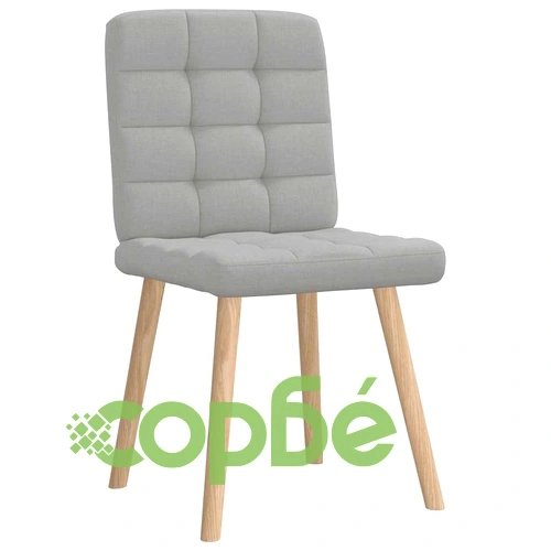 Комплект от 4 Трапезни Стола с Текстилна Тапицерия в Облачно Сиво ➤ топ цена ➤ sorbe.bg