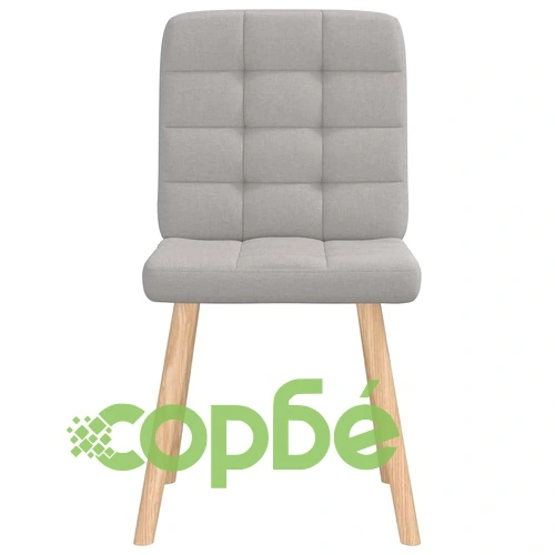 Комплект от 4 Трапезни Стола с Текстилна Тапицерия в Облачно Сиво ➤ топ цена ➤ sorbe.bg