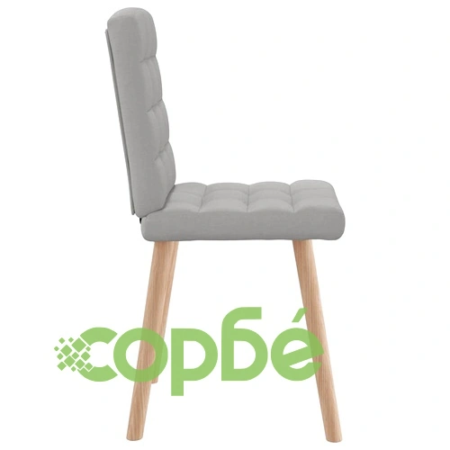 Комплект от 4 Трапезни Стола с Текстилна Тапицерия в Облачно Сиво ➤ топ цена ➤ sorbe.bg