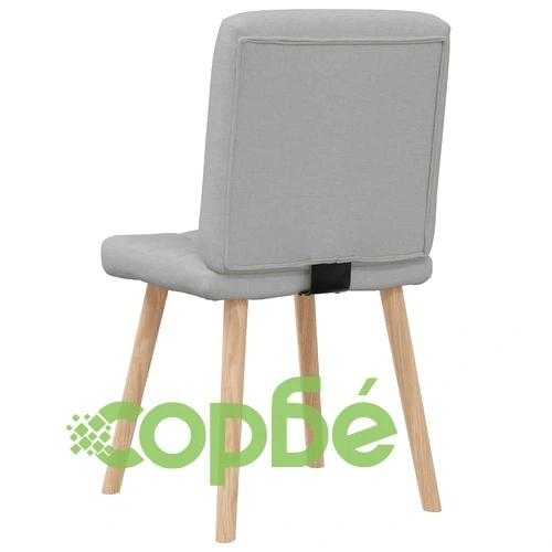 Комплект от 4 Трапезни Стола с Текстилна Тапицерия в Облачно Сиво ➤ топ цена ➤ sorbe.bg