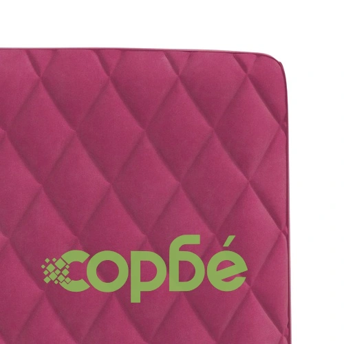 Трапезни столове от кадифе, комплект от 4 броя, виненочервени ➤ топ цена ➤ sorbe.bg