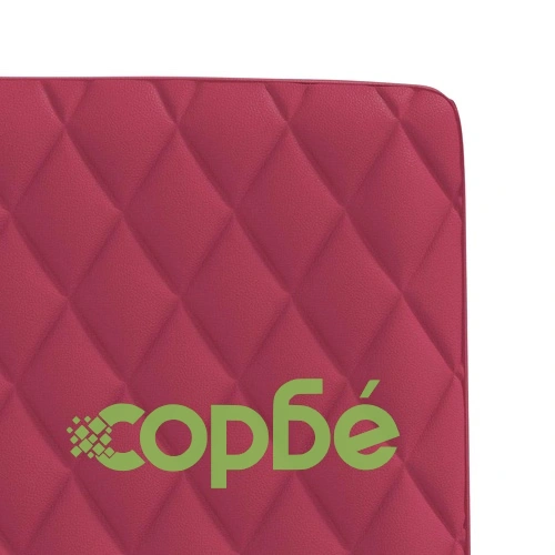 Луксозни трапезни столове, 4 бр, виненочервени, от висококачествена изкуствена кожа ➤ топ цена ➤ sorbe.bg