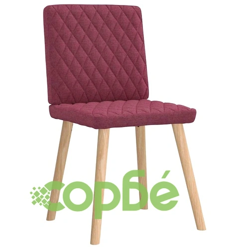 Трапезни столове, комплект от 4 броя, виненочервени, полиестерен текстил, метална рамка ➤ топ цена ➤ sorbe.bg