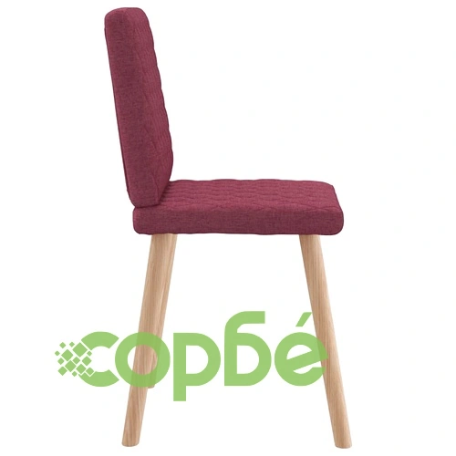 Трапезни столове, комплект от 4 броя, виненочервени, полиестерен текстил, метална рамка ➤ топ цена ➤ sorbe.bg