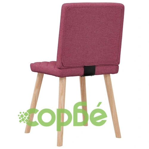 Трапезни столове, комплект от 4 броя, виненочервени, полиестерен текстил, метална рамка ➤ топ цена ➤ sorbe.bg