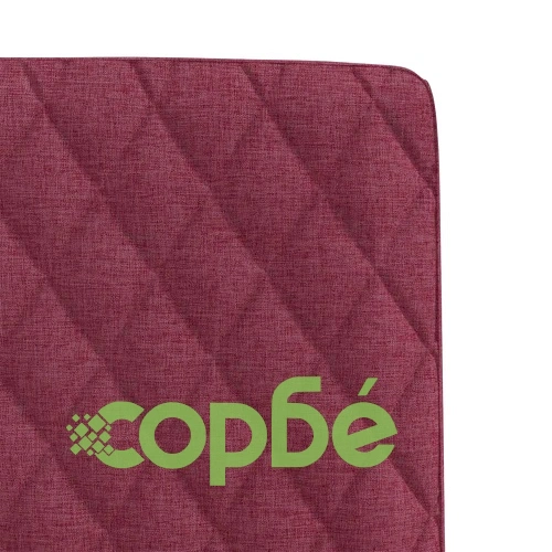 Трапезни столове, комплект от 4 броя, виненочервени, полиестерен текстил, метална рамка ➤ топ цена ➤ sorbe.bg