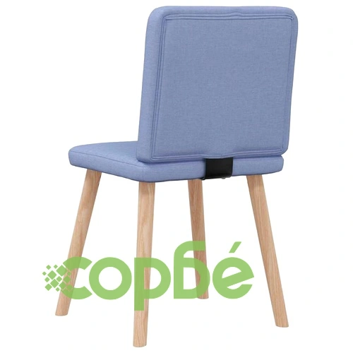 Трапезни столове, 4 бр, дънково сини, текстил, с метална конструкция ➤ топ цена ➤ sorbe.bg