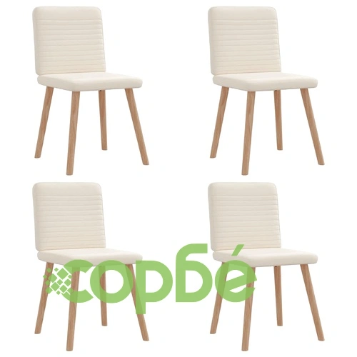 Трапезни столове от лен, комплект 4 броя, 45 x 54 x 86 см ➤ топ цена ➤ sorbe.bg