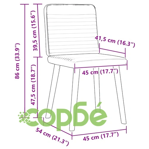Трапезни столове от лен, комплект 4 броя, 45 x 54 x 86 см ➤ топ цена ➤ sorbe.bg