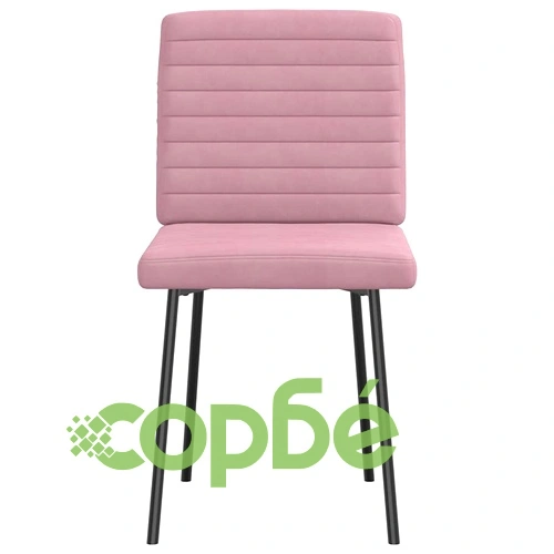 Трапезни столове от кадифе, комплект 4 бр., розови, 45x54x83 см ➤ топ цена ➤ sorbe.bg