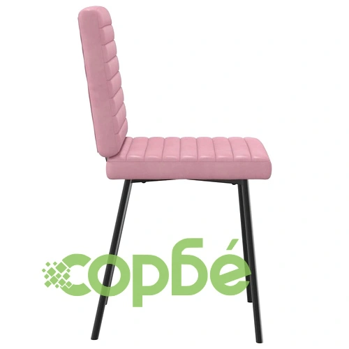 Трапезни столове от кадифе, комплект 4 бр., розови, 45x54x83 см ➤ топ цена ➤ sorbe.bg