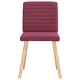 Луксозни Трапезни Столове, Комплект от 4 бр., Виненочервен Текстил, Дървена Рамка