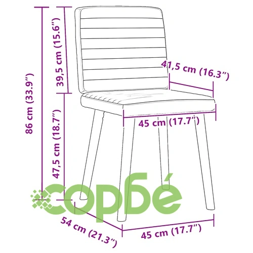 Трапезни столове, 4 бр, тъмнокафяви, полиестерен текстил, дървена рамка ➤ топ цена ➤ sorbe.bg